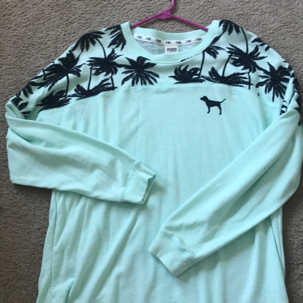 Victoria Secret (PINK) light teal crew neck